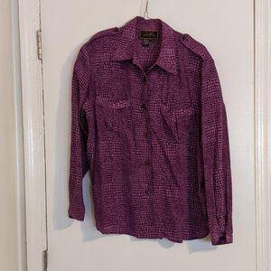 Diane Kleinman Purple Lizard Print with Epaulets Size 0X